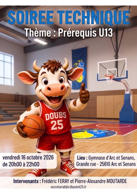 Soirée Technique du CD25 le 16/10/26 à Arc et Senans